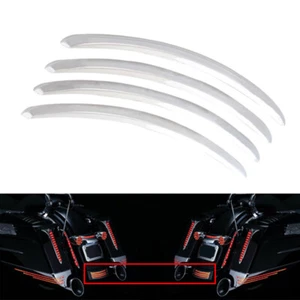4PCS Smooth Chrome Rear Fender Trim Accents Trim Fit For Harley FLHX FLTRX 06-13 - Picture 1 of 11