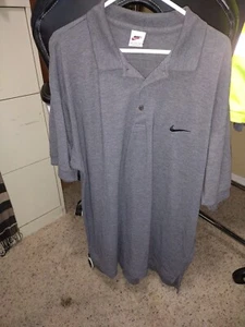 Vintage Nike Shirt Mens XL Gray Dri Fit Polo Golf Performance Outdoor Casual - Picture 1 of 3
