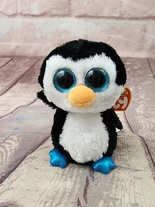 Ty Beanie Boos - WADDLES the Penguin (Glitter Eyes) 7" Plush - Picture 1 of 7