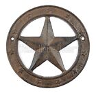 "Texas étoile en fonte avec bague décoration de grange occidentale style antique rustique 6,25"