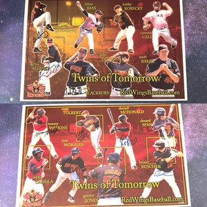 Minnesota Twins of Tomorrow pitcher & hitters signed 11x17 Rochester Red Wings - Picture 1 of 17