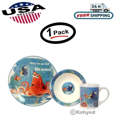 Disney 3 изделия найти Дори керамическая столовая посуда комплект, многоцветный новый Бесплатная доставка - Изображение 1 из 4