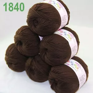 Sale 6 Skeinsx50g Cashmere Silk Wool Children Hand Knit Blankets Crochet Yarn 40 - Picture 1 of 11