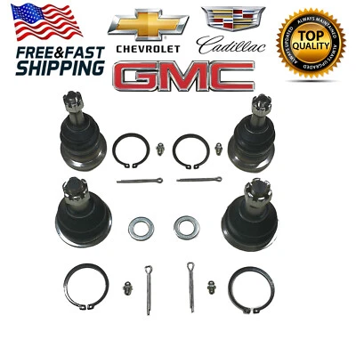 4pc Kit: Front Upper and Lower Ball Joint Set for Torsion Bar Steel Control arms - Image 1 of 3