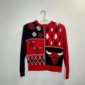 NBA Chicago Bulls Kids Basketball Ugly Christmas Sweater Size Youth Large 14/16 - Picture 1 of 3