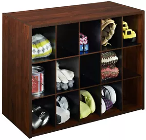 15 Würfel Organizer Stapelbar Schuhaufbewahrung Weiß Regale Schrankregal Cubby Regal - Bild 1 von 12