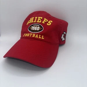 Kansas City Chiefs Adjustable Hat Snapback 1960 Embroidered Red Yellow - Picture 1 of 6