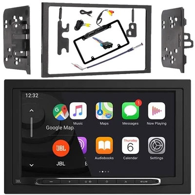 Double Din Bluetooth Stereo, Radio Install Kit, Harness, Antenna, Backup Camera - Image 1 of 4