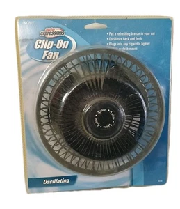12 Volt Auto Oscillating Fan - Car Truck Boat RV Camper - Clip On Or Dash-Mount - Picture 1 of 8