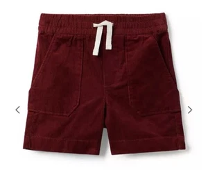 Janie and Jack Boys'  Corduroy Pull-On Short Burgundy NWT Size 8 - Picture 1 of 5