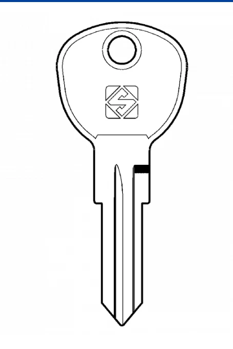 Classic Car key - DAF, (Silca FOT3) - Uncut Key Blank - Image 1 of 1