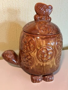 Vintage McCoy Tommy Turtle Cookie Jar #271 w/Butterfly Lid - Picture 1 of 10