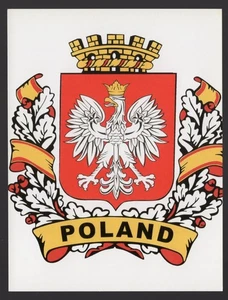 Postcard - Poland Symbol Badge Patch  - Picture 1 of 2