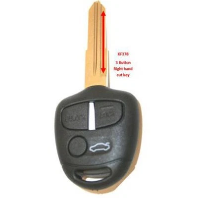 MAP Car Remote Shell & Buttons (3 Button) fits Mitsubishi Lancer/Mirage KF378 - image 1 of 3