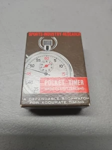 Vtg BEAUWYN Stopwatch 7 Jewel 1/10 Swiss Pocket Timer Mechanical Box Switzerland - Picture 1 of 3