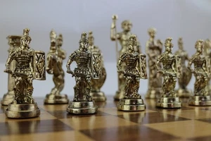 Vintage Chess Pieces for Adults X Large Roman Handcrafted 🎁 Christmas Gift - Picture 1 of 7