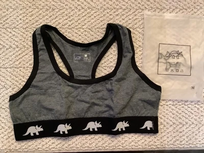 Sujetador Deportivo Talla Mediana Gris Oscuro/Negro con Banda Elástica Rinoceronte Foto 1 de 4