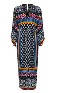 BCBG Max Azria Multicolor Printed Dolman Sleeve Jumpsuit XXS - Picture 1 of 7