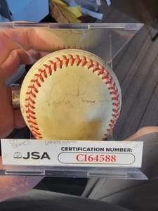 Detroit Tigers Sparky Anderson, Vada Pinson,  Bill Consolo, Alex Grammas, JSA - Picture 1 of 5