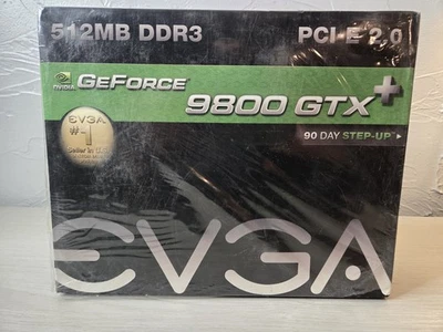 SEALED EVGA 9800 GTX+ Graphics Card 512 MB DDR3 Pci-e 2.0 See Photos - Image 1 of 4