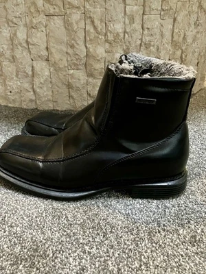 DEXTER Talla 10 Para Hombres Negro Piel Forrado Puntera Cuadrada Dapper Zapato para Nieve Botas Impermeables Foto 1 de 4