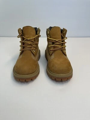 Botas Timberland marrom trigo 12809 criança menino tamanho 7 impermeável em excelente estado usado - Imagem 1 de 4