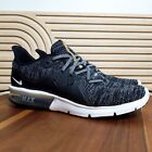 Nike Air Max Sequent 3 Womens Sz 10 Black Gray White Running Shoes Sneakers Nice