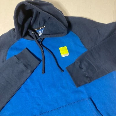 NUEVO CON ETIQUETAS Tek Gear Hombres Azul Ultra Suave Polar Pullover Sudadera con Capucha Talla Grande Foto 1 de 4