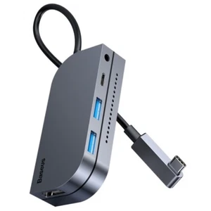 Baseus USB C HUB To HDMI USB 3.0 TF/SD 3.5mm AUX PD for iPad Pro MacBook Surface - Picture 1 of 10