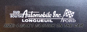 CAR DEALER SUD AUTOMOBILE LONGUEUIL - FORD - DECAL - STICKER- VINTAGE - Picture 1 of 10