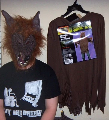 PARA HOMBRES NUEVO NUEVO CON ETIQUETAS DISFRAZ DE HOMBRE LOBO HALLOWEEN ATERRADOR TALLA ÚNICA MÁSCARA DISFRAZ GUANTES MANOS Foto 1 de 4