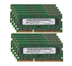 10PCS Micron 2GB 1RX8 DDR3L 1600MHz PC3L-12800S 204PIN SODIMM Laptop Memory RAM_ - Picture 1 of 13