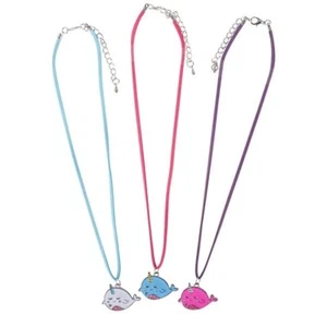 Collar de narval de 16" joyería colgante de acrílico regalo pastel brillo del océano - Imagen 1 de 2