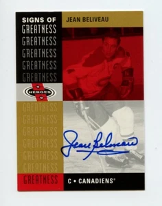 00-01 Upper Deck UD Heroes Signs of Greatness Auto Jean Beliveau Canadiens 71013 - Picture 1 of 1