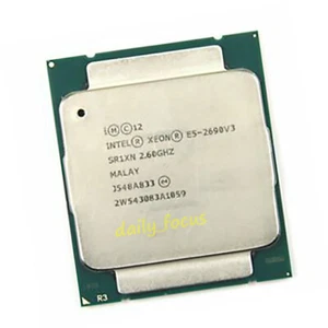 Intel Xeon E5-2690 v3 2.6 GHz LGA2011-3 12 cores 24 t SR1XN CPU Processor 30 MB - Picture 1 of 4