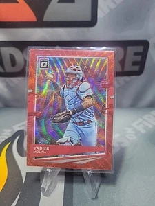 Donruss Optic Yadier Molina Red Wave Prizm Cardinals 2020 - Foto 1 di 2