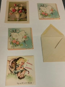 Lot 1940's Vintage Greeting Cards Nat'l Ptg Co. 2401 2201 - Picture 1 of 12