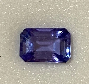 Genuine Natural Emerald Cut Tanzanite .68Ct, 6 x 4 MM - Picture 1 of 2