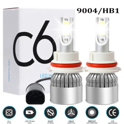 9004 2 Sides LED Headlight for Dodge RAM 1500 2500 3500 1994-2001 High Low Beam - Image 1 of 4