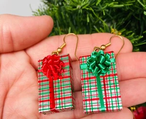 Regalos de Navidad Pendientes Colgantes X-Mas Regalos Fiesta de Vacaciones Tono Plateado De Colección - Imagen 1 de 2