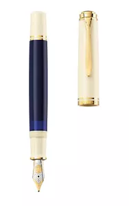 Penna stilografica Pelikan Souverän® M800 blu crema (meccanismo a pistone) 4 misure pennino - Foto 1 di 8