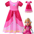 Halloween Girls Princess Peach Dress Barbie Costume Kids Party Cos Fancy Dress
