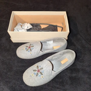 Clarks Women's Marsha Star Slippers Grey Size UK 7 D - Picture 1 of 8