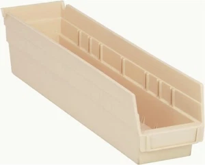 Quantum Storage Systems 20-Pack 4" Hanging Plastic Shelf Bin Storage Containers - Picture 1 of 2
