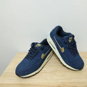 Nike Air Max 90 Rare Blue Denim Trainers UK 4 Brand New - Picture 1 of 13