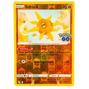 Juego de cartas coleccionables Pokémon Solrock Pokemon Go 039/078 holograma inverso - Imagen 1 de 2