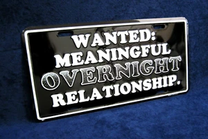 WANTED RELATIONSHIP -*US MADE* Embossed Metal License Plate Car Auto RV Tag Sign - Bild 1 von 9