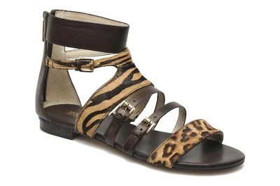 NUEVO PRECIO DE VENTA SUGERIDO POR EL FABRICANTE $175 MICHAEL Michael Kors WINSTON Sandalias Planas con Tiras, Marrón Natural 6 Foto 1 de 4