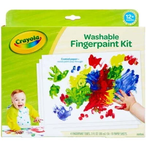 Crayola Washable Finger Paint Set Toddler Paint Kit, 4 Paint Kit - Picture 1 of 2