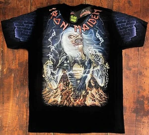 BNWT Rock@Tees Iron Maiden Glow In The Dark Double Sided T-shirt 2XL (ts0443) - Foto 1 di 2